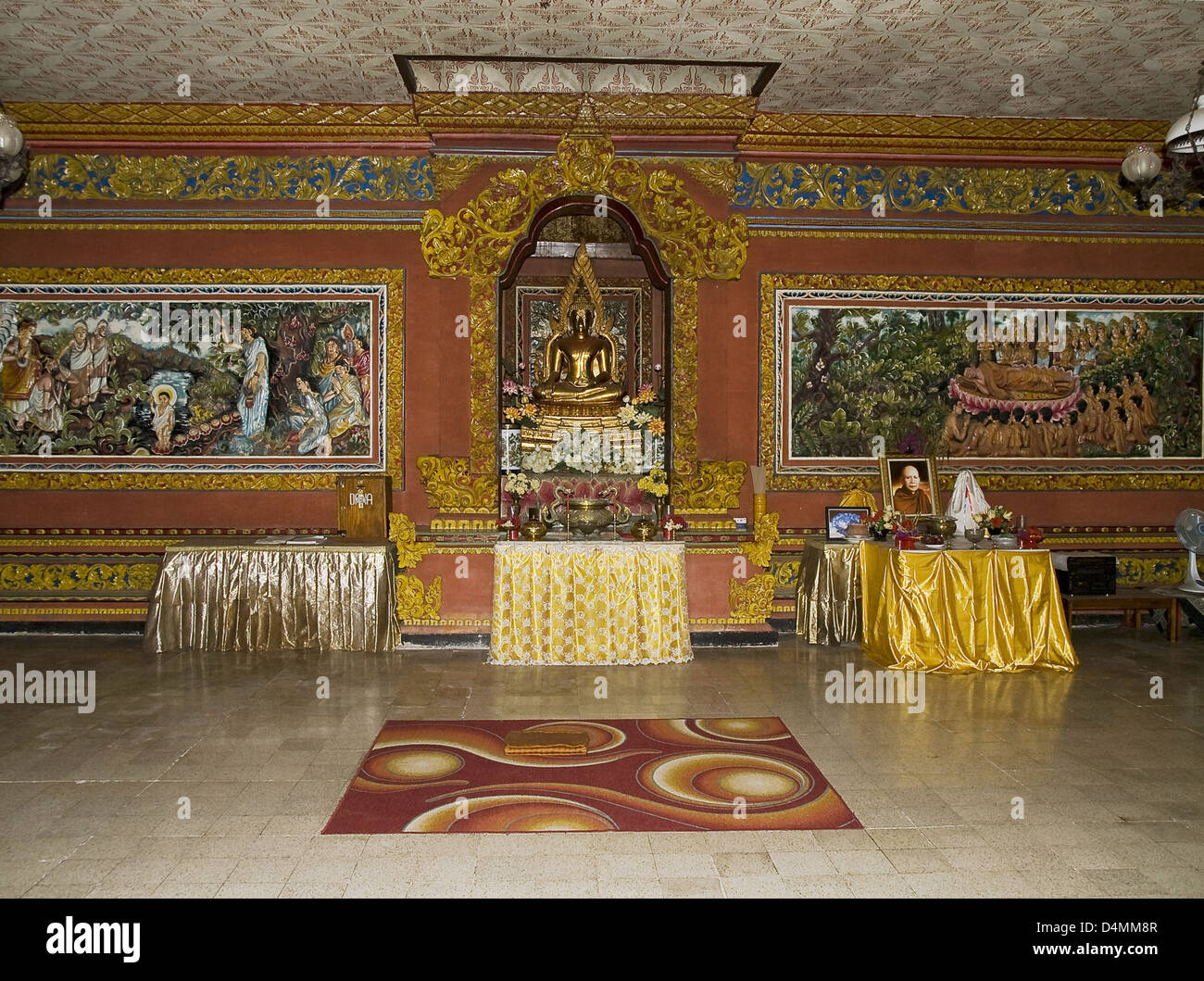 À l'intérieur d'un temple de Borobudur Bali Banque D'Images