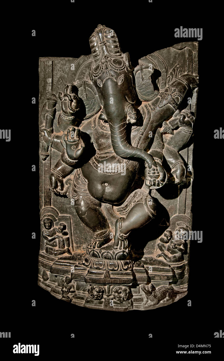 Niyamatpur Rasjastan Surya Ganesha hindou Inde statuette en bronze Banque D'Images