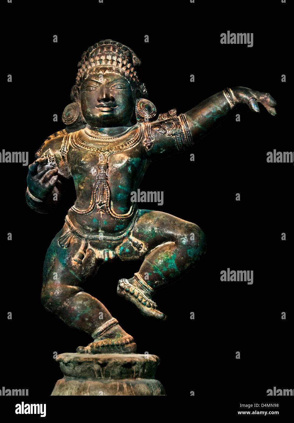 Annonce Nagappattin Tirugnanasambandar 15 siècle la célèbre saint qui a chanté les louanges du Seigneur Shiva hindou Inde statuette en bronze Banque D'Images
