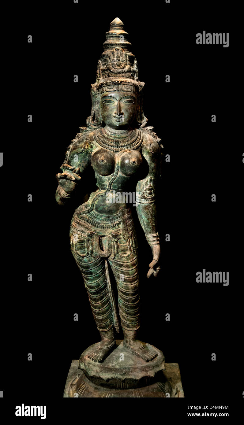 Sivakamasundari (Shiva)10e siècle annonce Jambavanodai Thanjavur India Hindu statuette en bronze Banque D'Images