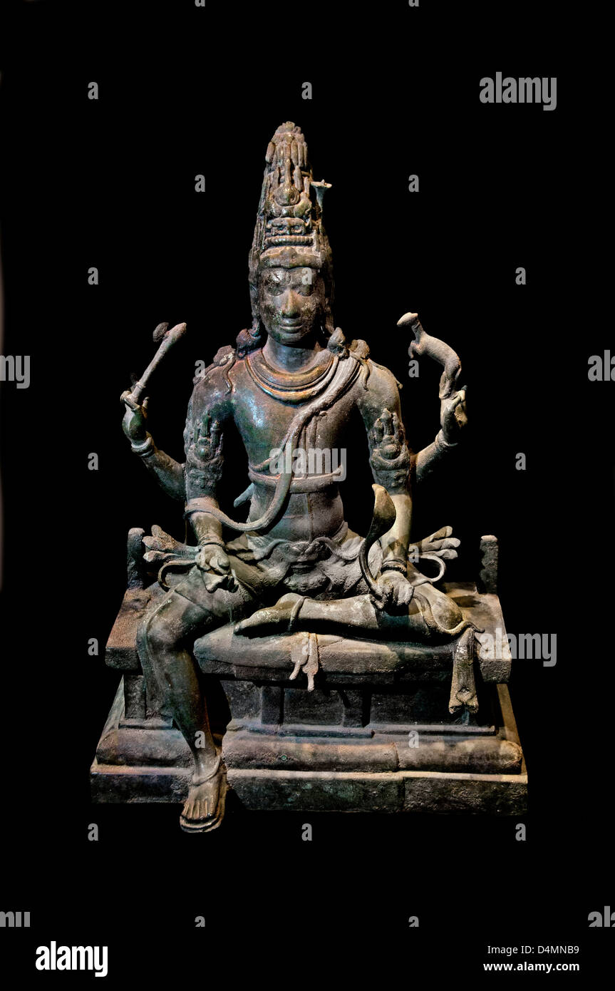 Vishapaharana Vishapaharanar Kilappudanur Nannilam (Shiva) est une Tiruvarur ixe siècle quartier hindou de l'Inde Banque D'Images