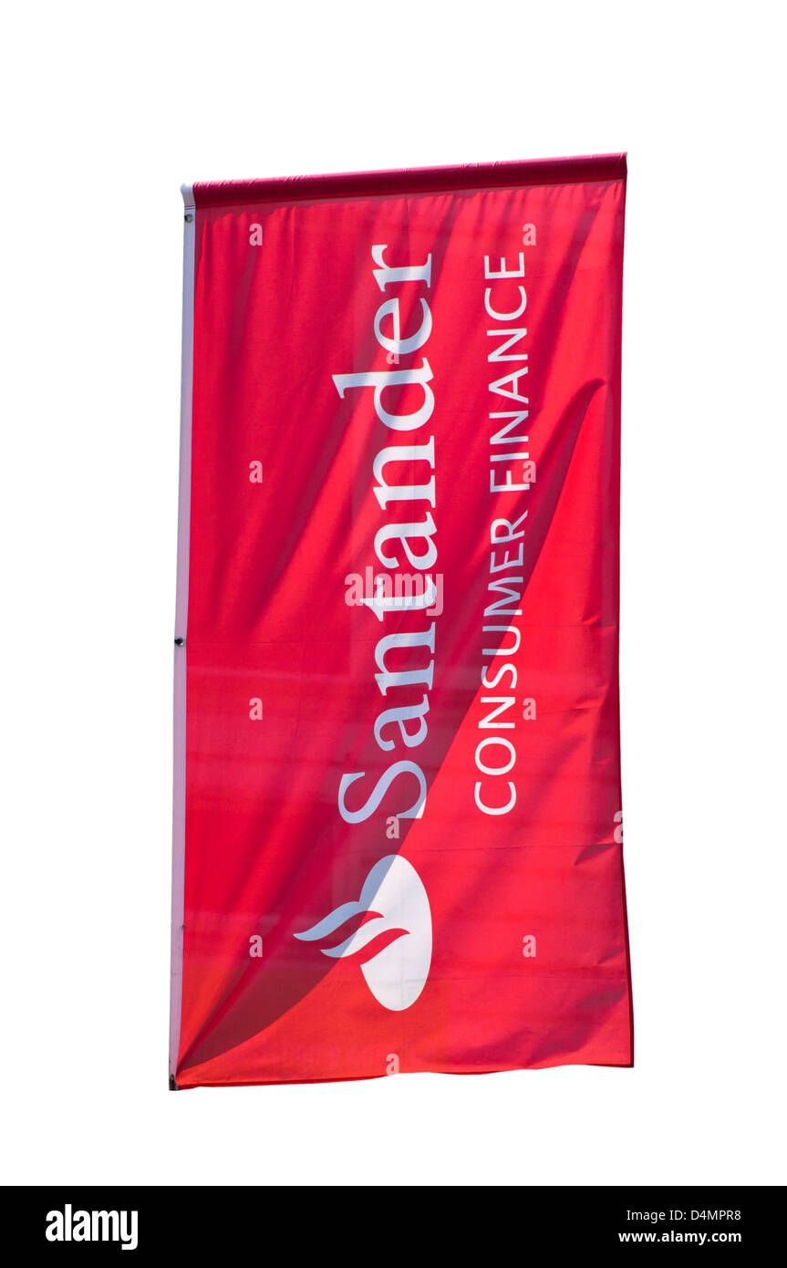 La Banque Santander Consumer Finance Banner Banque D'Images