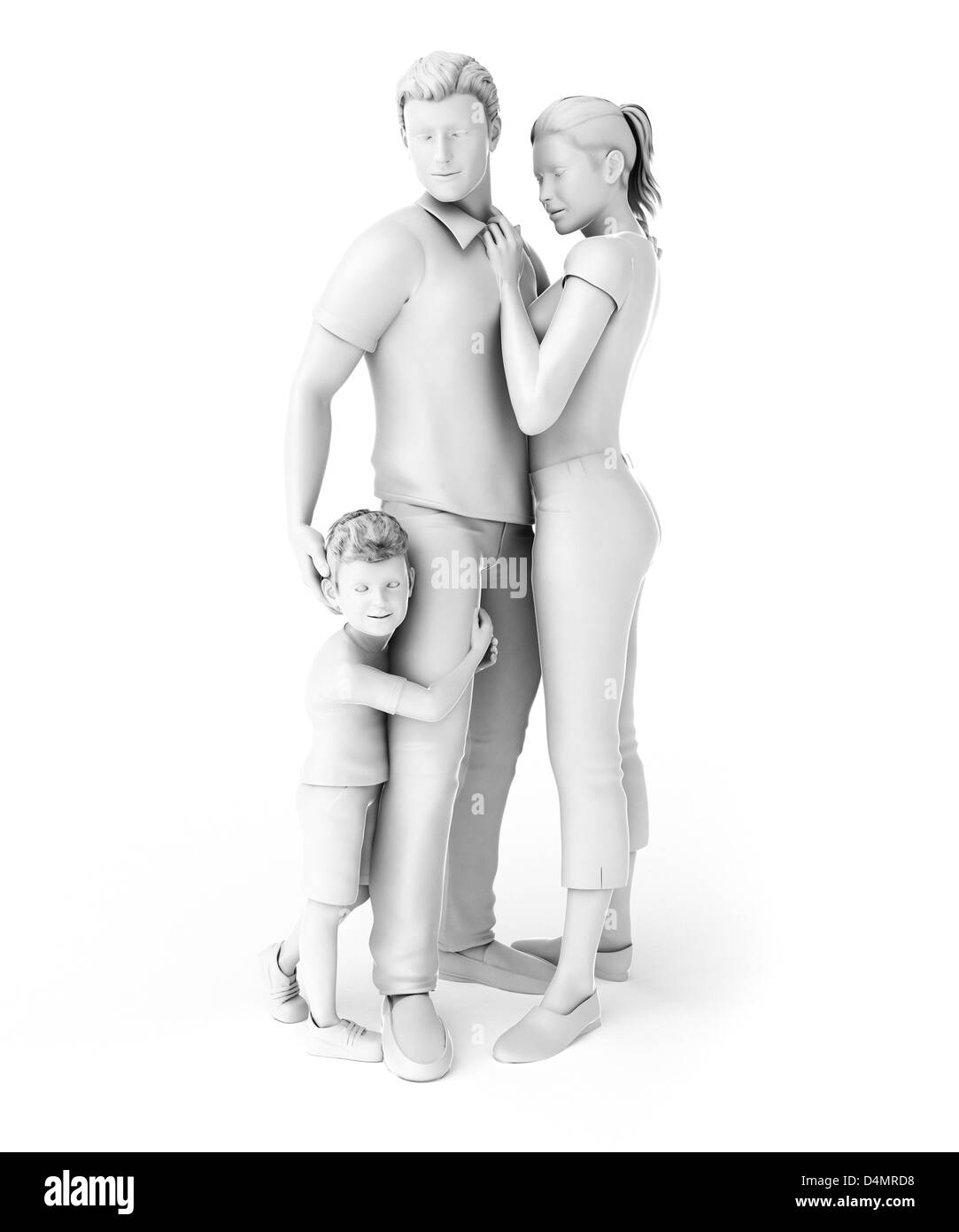 Illustration d'une famille Banque D'Images