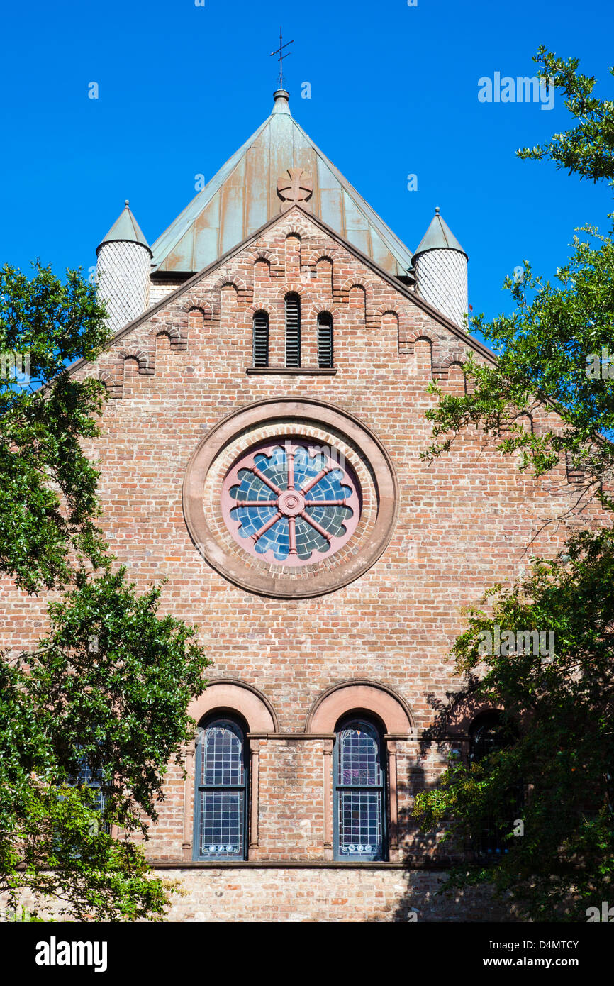 Détail d'un Archetectural churchin brique Charleston, Caroline du Sud. Banque D'Images