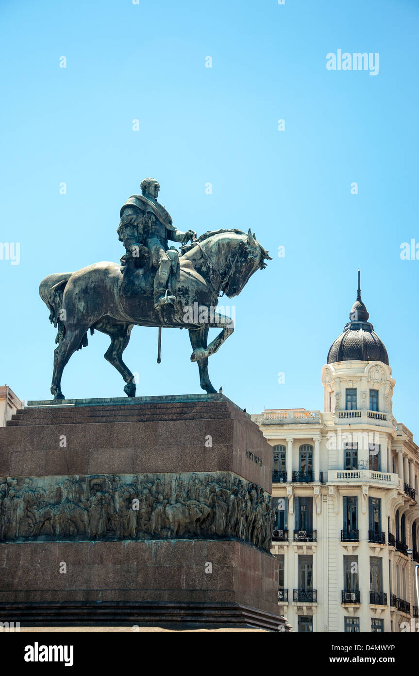 Statue du Général Artigas dans le centre de Montevideo Banque D'Images