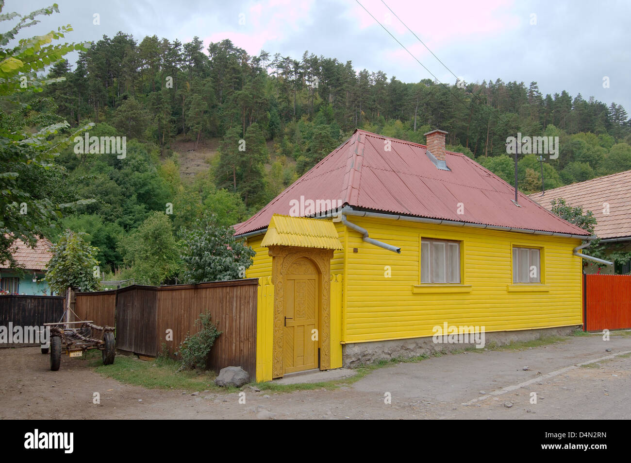 La maison de bois, Sovata, Roumanie, Europe Banque D'Images