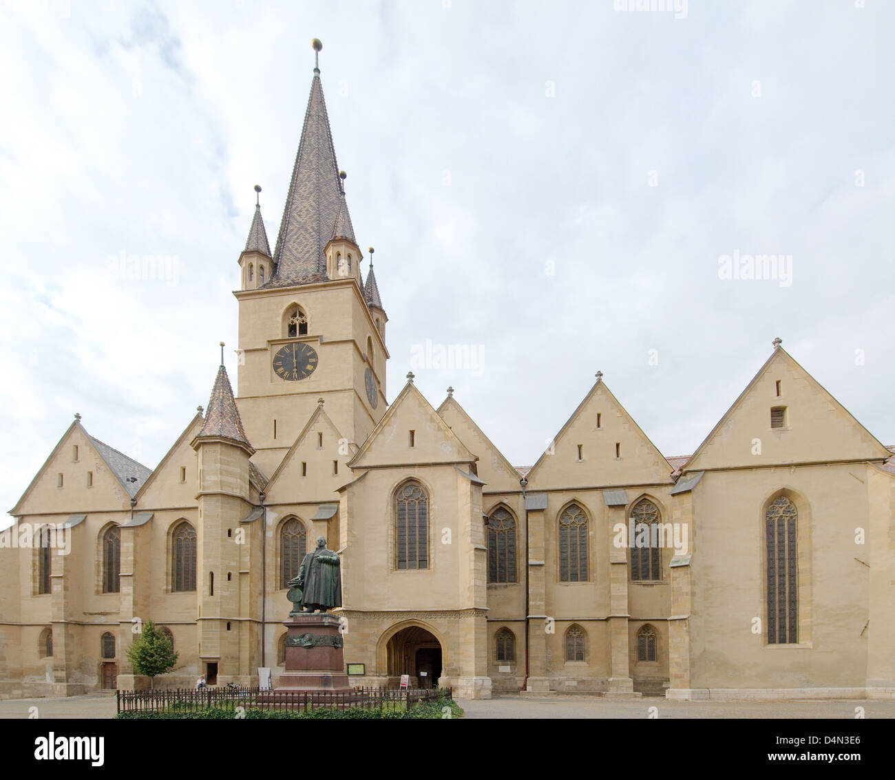 La cathédrale luthérienne de Saint Mary, Sibiu, Transylvanie, Roumanie, Europe Banque D'Images