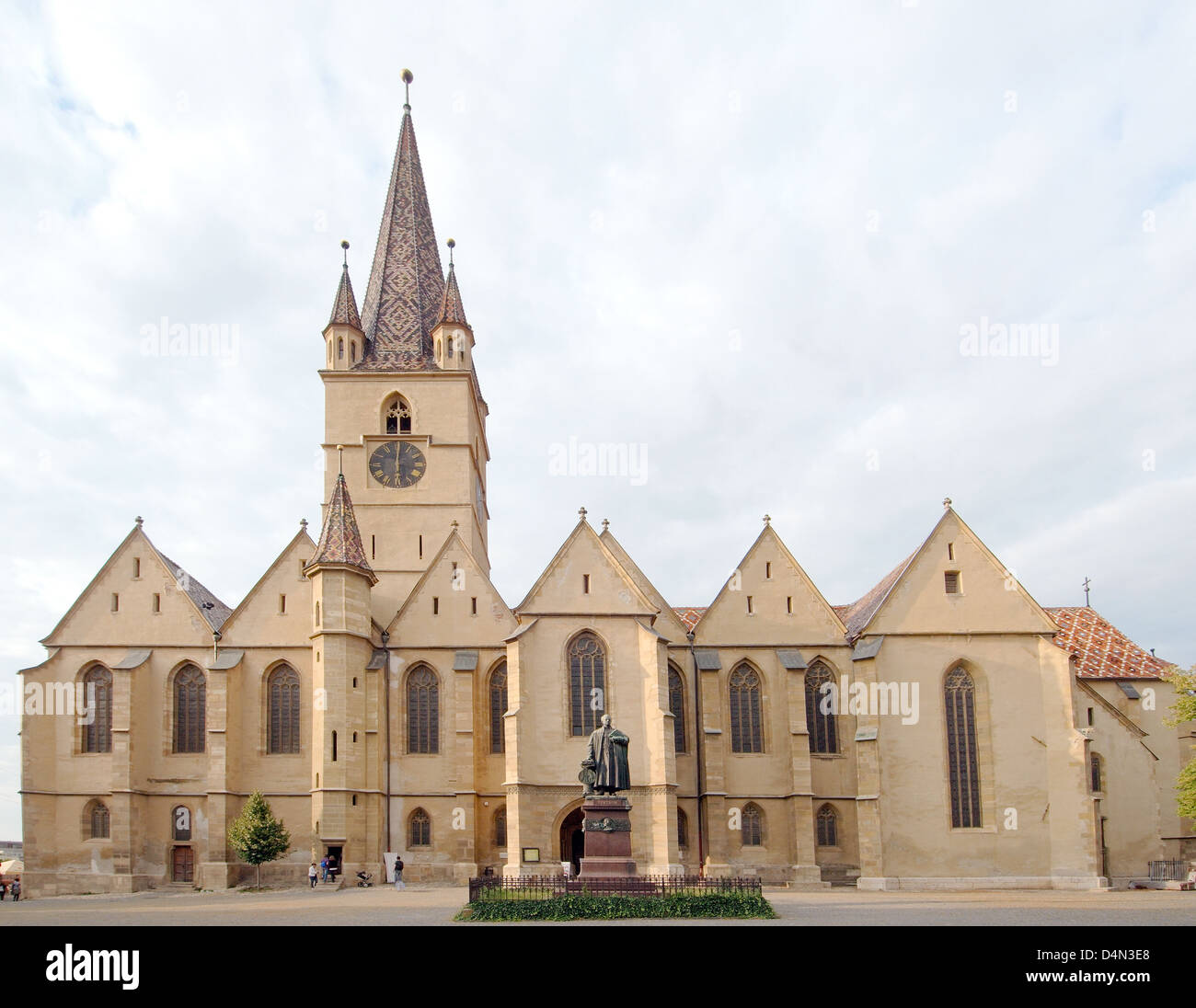 La cathédrale luthérienne de Saint Mary, Sibiu, Transylvanie, Roumanie, Europe Banque D'Images