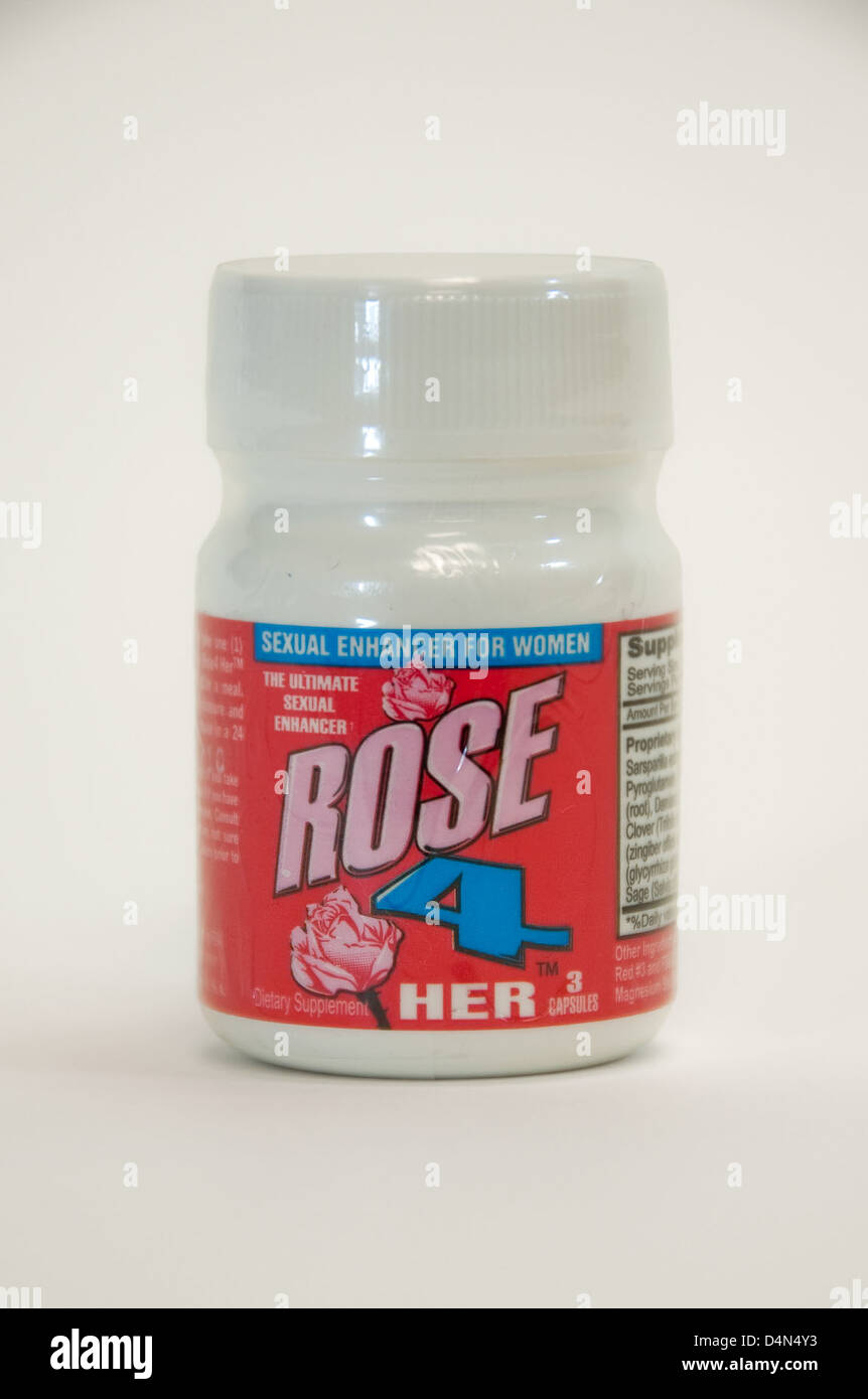 Rose 4 son - Tainted Produit commercialisé comme complément alimentaire Banque D'Images