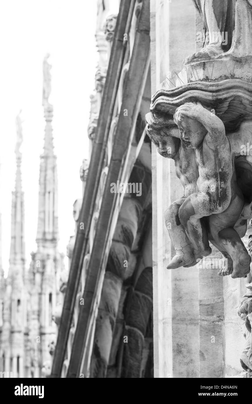 Détail de l'emblème de Milan - Italie : le célèbre Duomo, l'église principale de la ville Banque D'Images