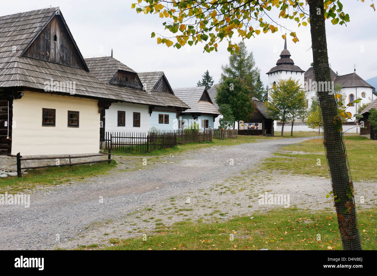 Musée du Village de Liptov, Pribylina, Zilinsky kraj, la Slovaquie. Banque D'Images