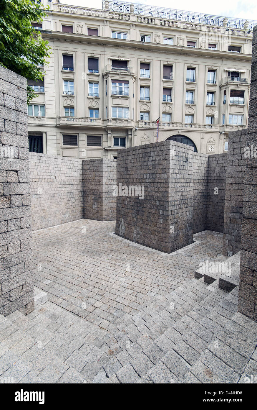 Plaza de Los Fueros dans la ville de Vitoria-Gasteiz en Pays Basque, Espagne Banque D'Images