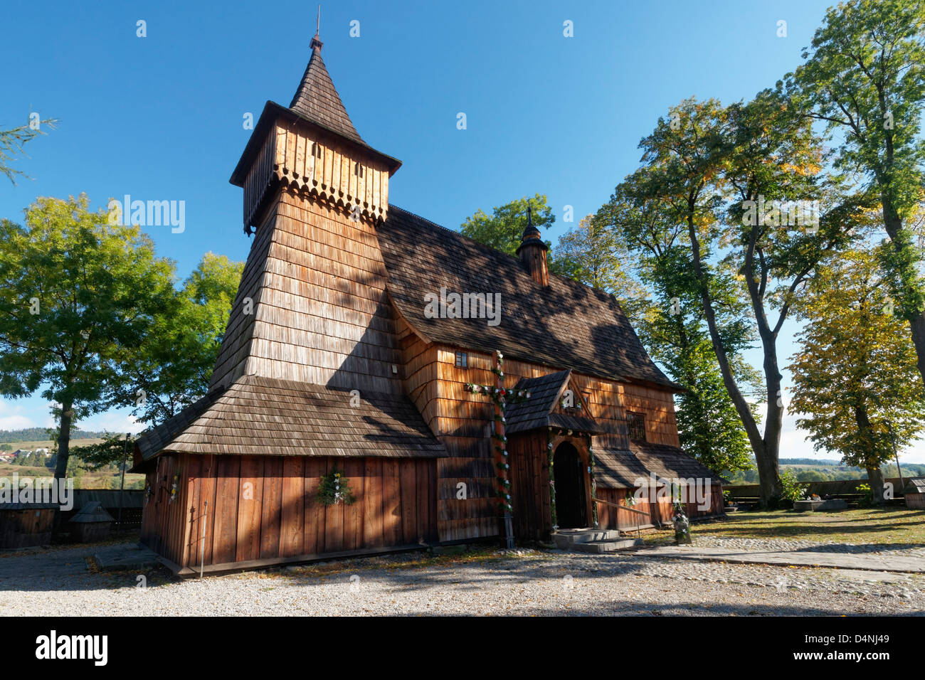 L'Archange Saint-Michel Église à Debno, Pologne, Malopolska. Banque D'Images