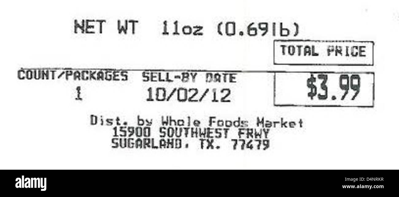 Whole Foods Market a émis un rappel de mini biscuits au beurre d'arachide en raison d'une contamination potentielle par Salmonella. Les produits concernés ont été vendus dans des magasins à travers les États-Unis. Les consommateurs doivent vérifier l'emballage et retourner ou jeter les cookies rappelés. Banque D'Images