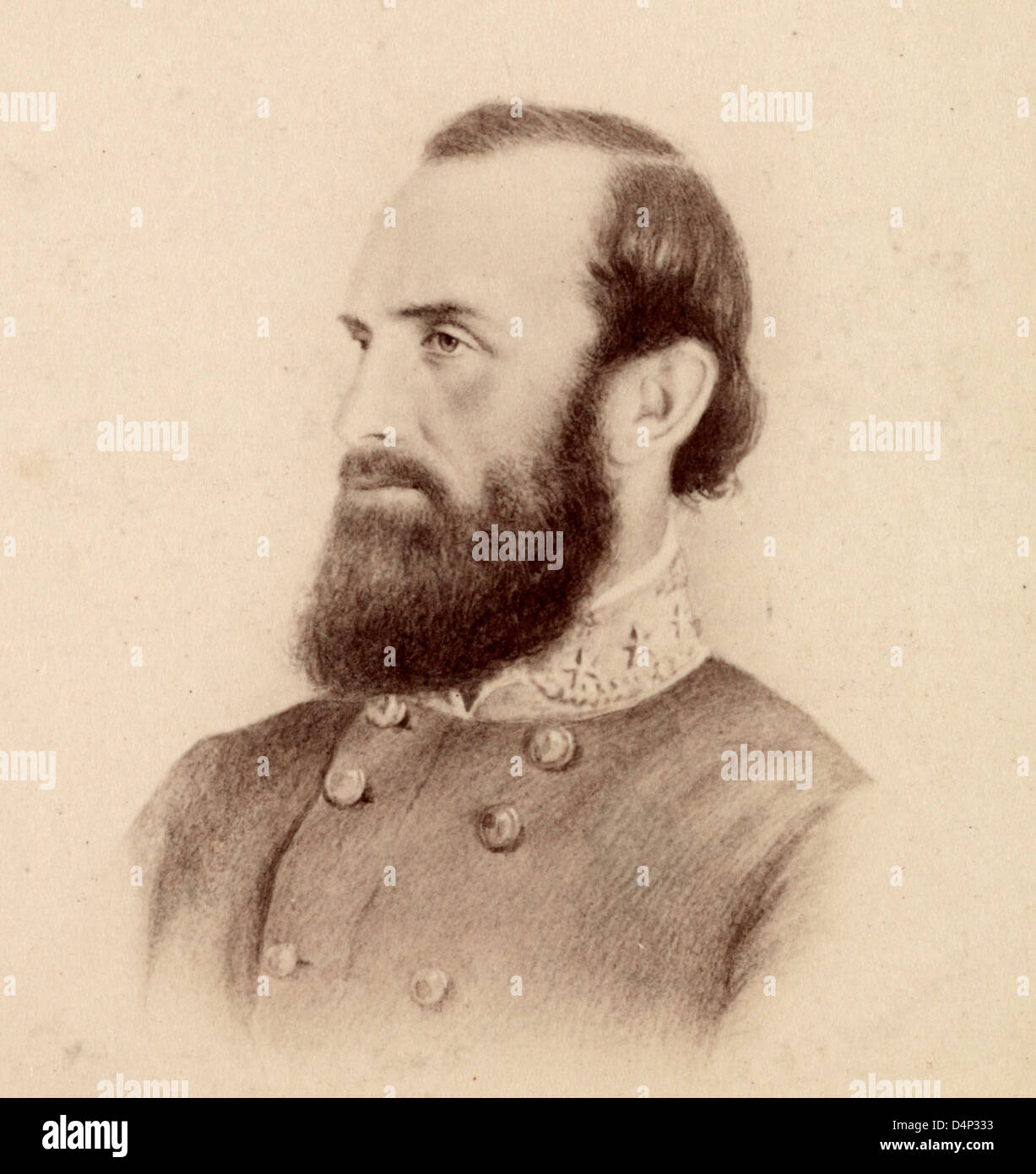 'Stonewall' Thomas Jonathan Jackson général confédéré durant la guerre civile américaine Banque D'Images