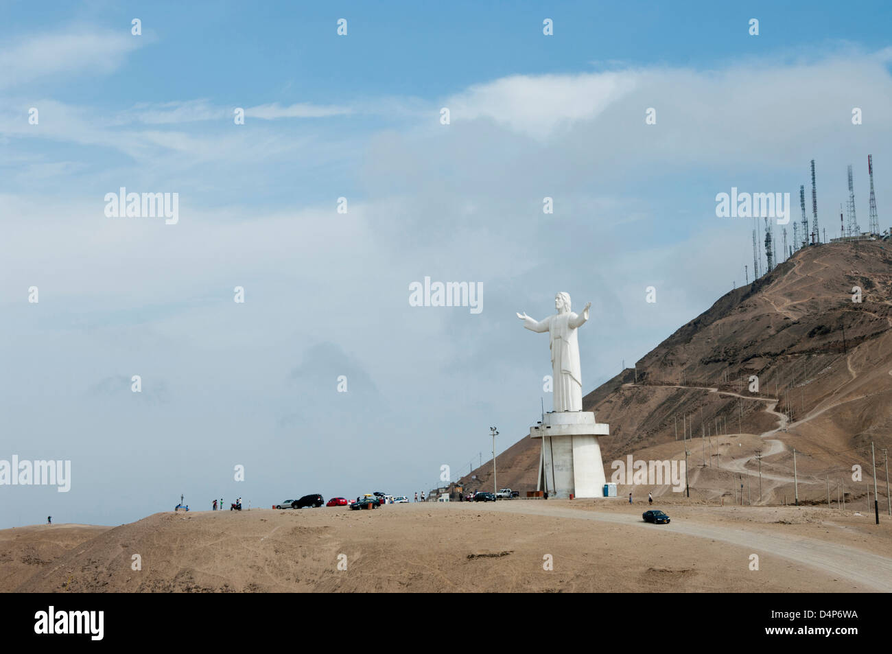 Le Pérou. La ville de Lima. Le Christ du Pacifique. Banque D'Images