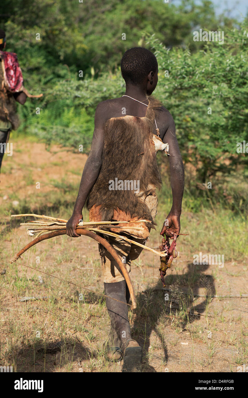 Chasseurs Hadzabe Banque D'Images