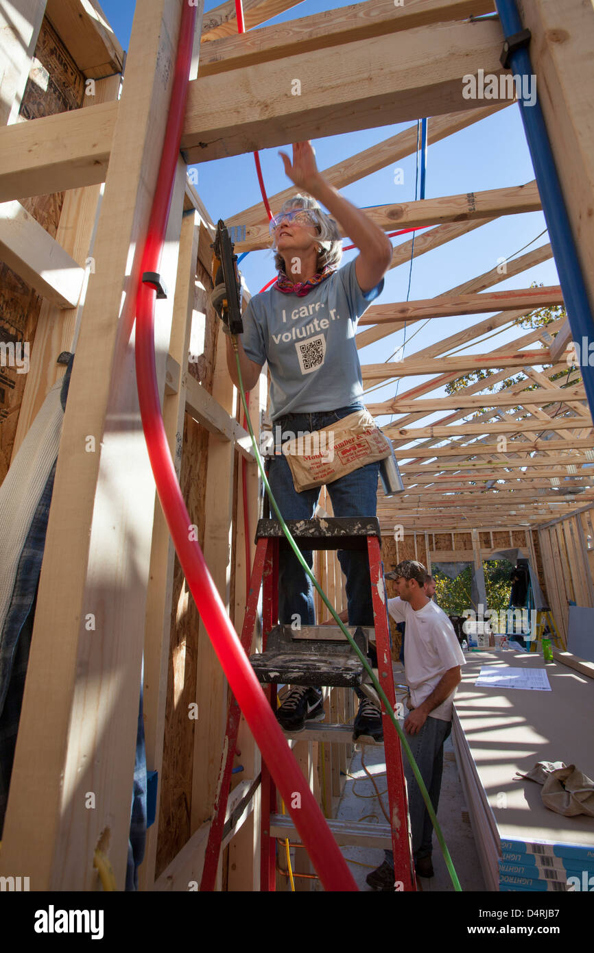 La reconstruction de la maison de l'Ouragan Katrina victime Banque D'Images