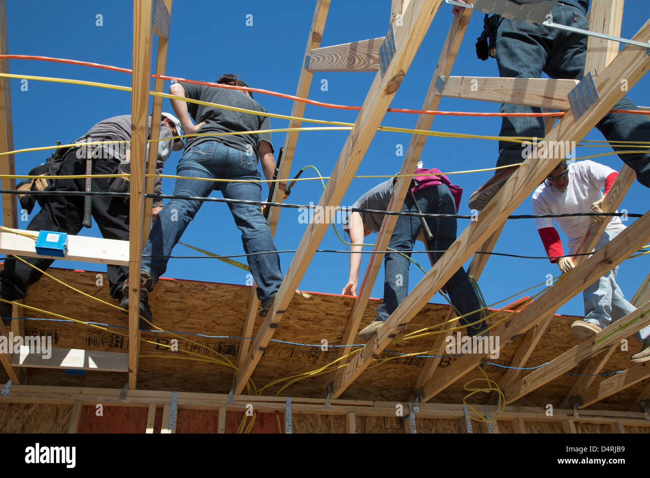 La reconstruction de la maison de l'Ouragan Katrina victime Banque D'Images