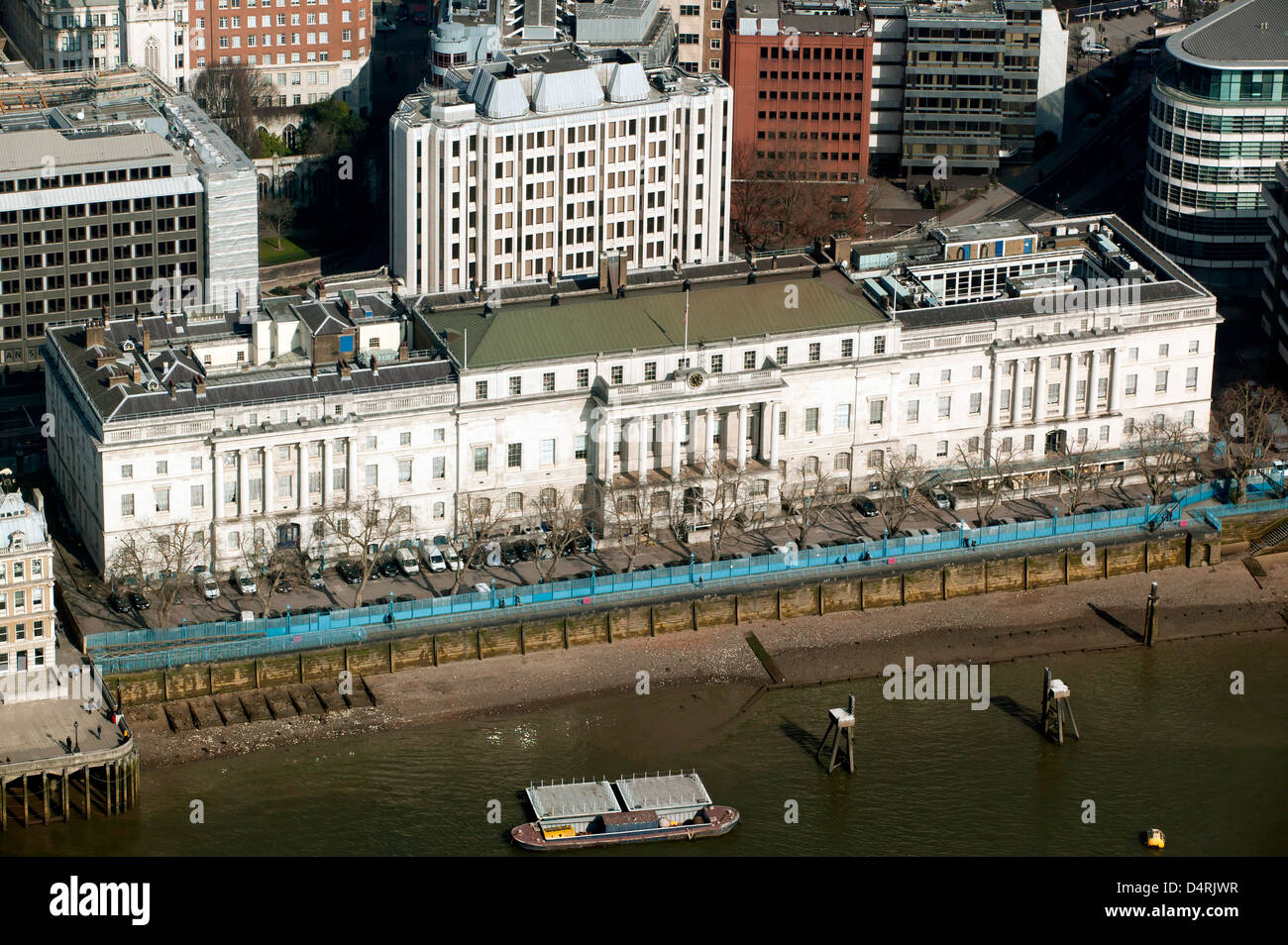 Vue aérienne de la Custom House, City of London Banque D'Images
