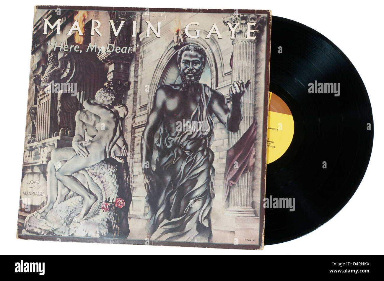 Marvin Gaye ici mon cher Vinyl Record LP Banque D'Images