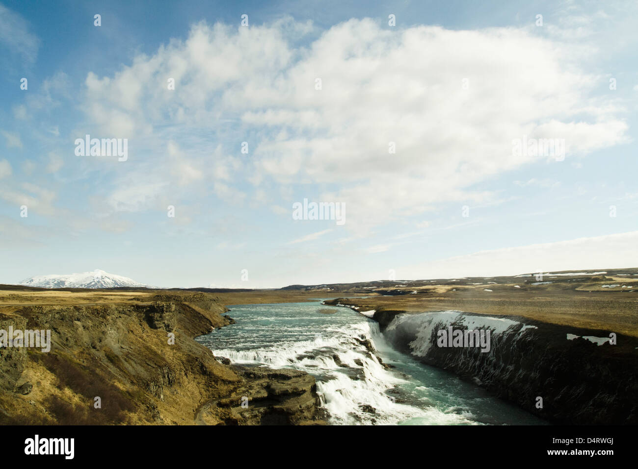 Cascades islandaise dans le cercle d'or, de l'Islande Gullfoss Banque D'Images
