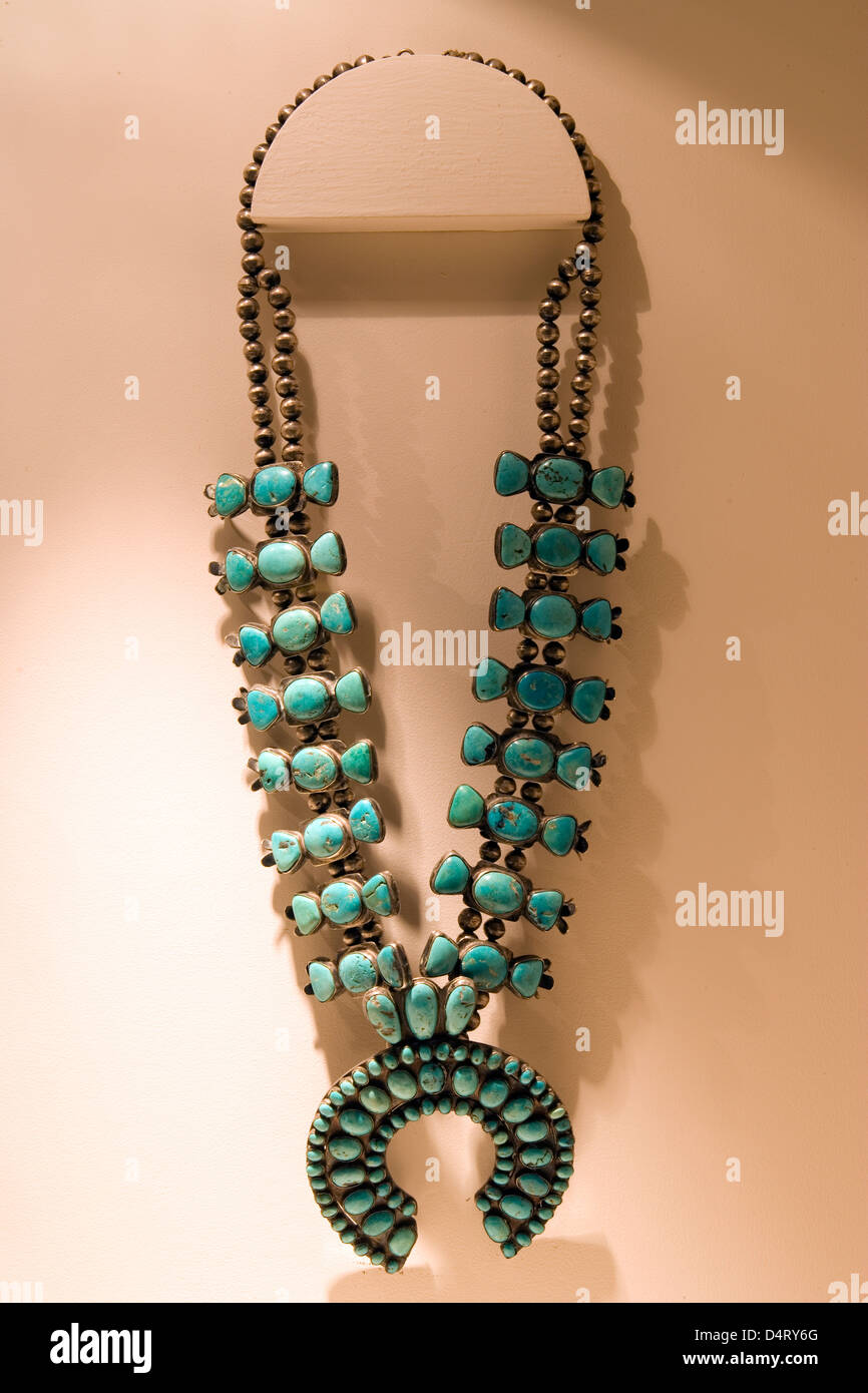 Taos : Millicent Rogers Museum / bijoux turquoise Photo Stock - Alamy