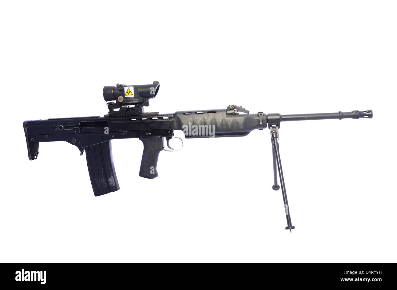 La 4,56 mm arme de soutien léger. Il s'agit d'un prototype utilisées comme test de la loi britannique. Banque D'Images