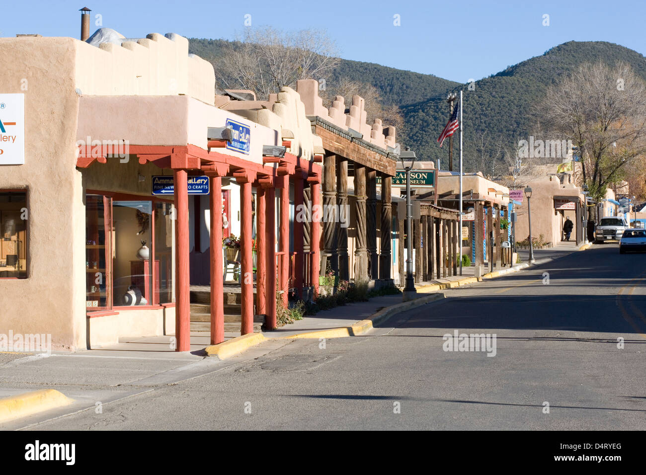 Nouveau Mexique : Taos - Vieille ville Banque D'Images