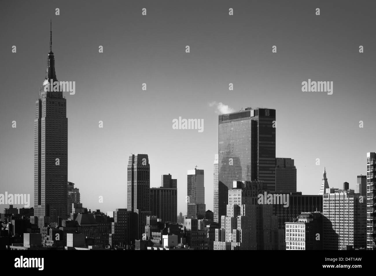 La ville de New York, Manhattan, vue aérienne, paysage, paysage urbain, Skyline Empire State Building Banque D'Images