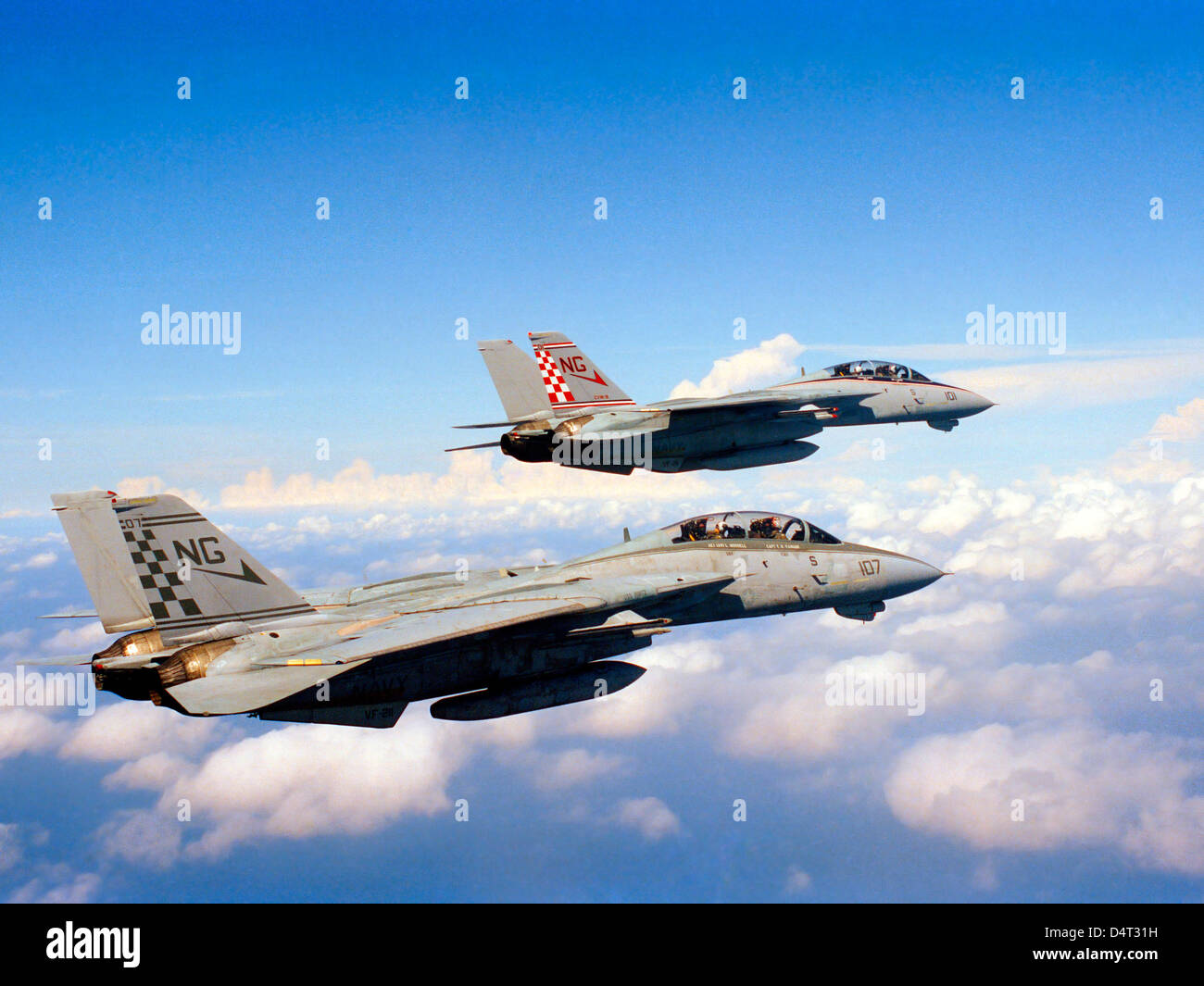 F 14a Tomcat Depuis Les Combats De Checkmates Vf 211 Lors D Une Mission De Formation Pres De Naval Air Station De Key West Photo Stock Alamy