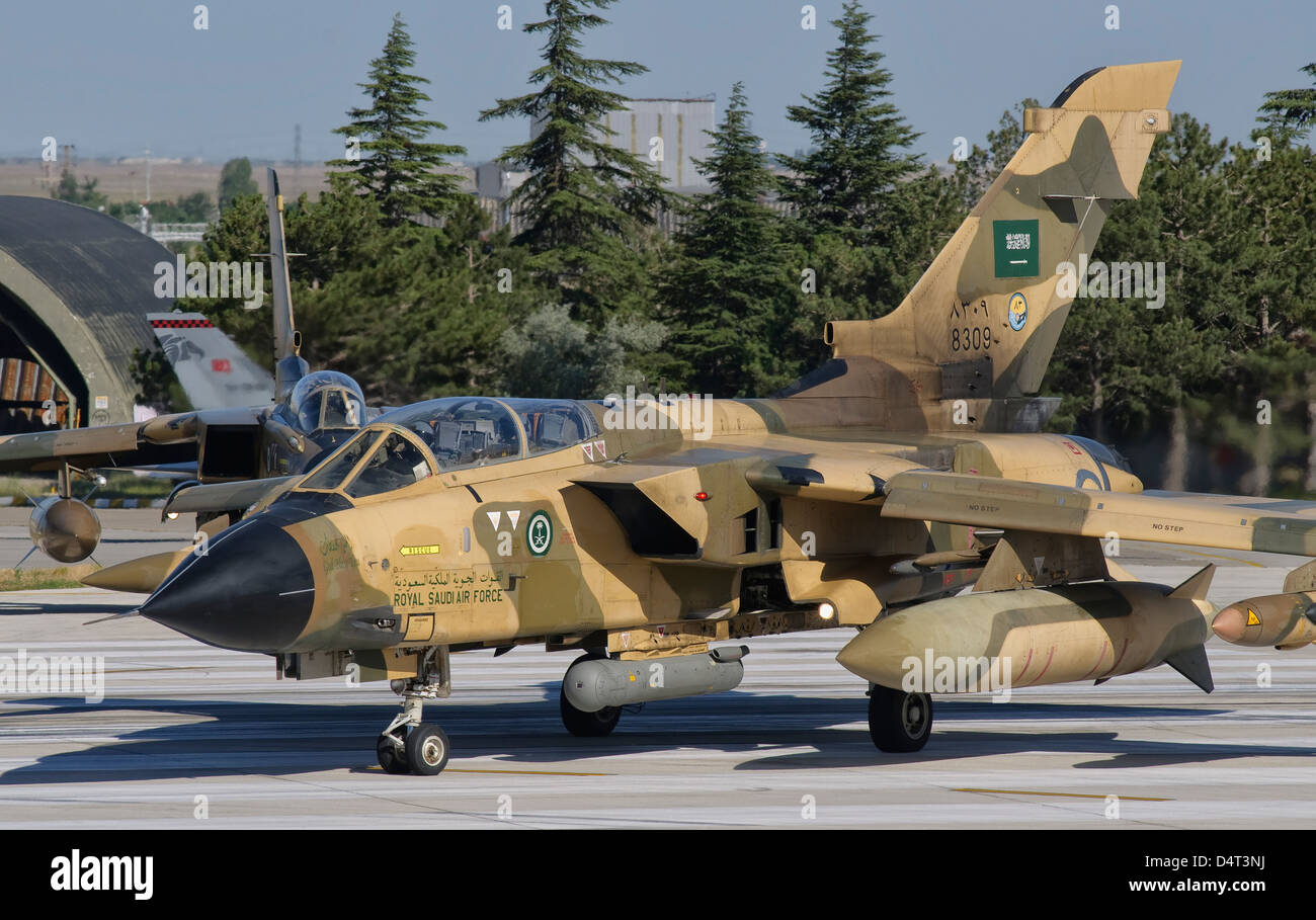 Un Panavia Tornado IDS de la Royal Saudi Air Force pendant l'exercice Anatolian Eagle 2012, Base aérienne de Konya, Turquie. Banque D'Images