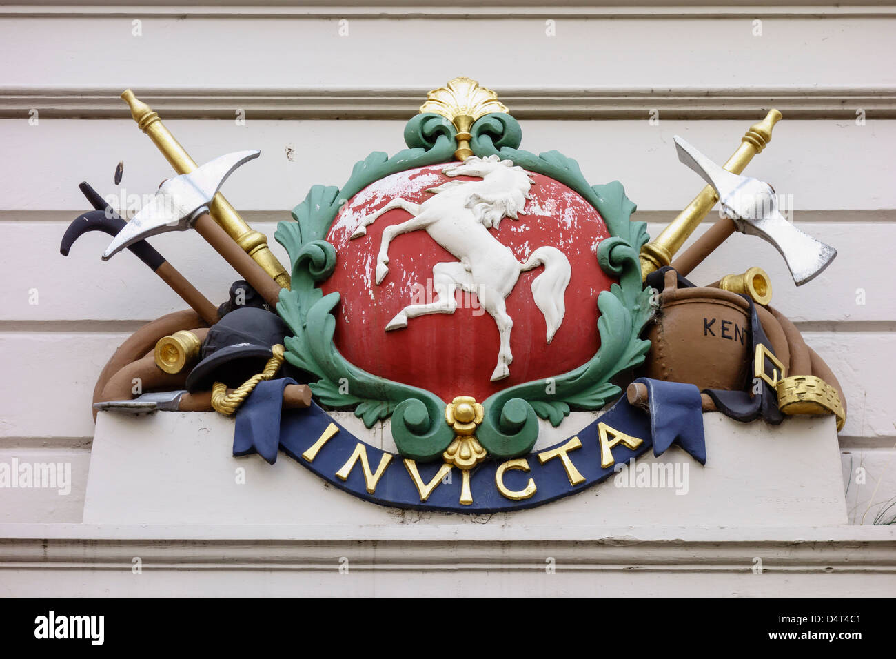 Assurance Invicta signe logo Canterbury High Street Banque D'Images