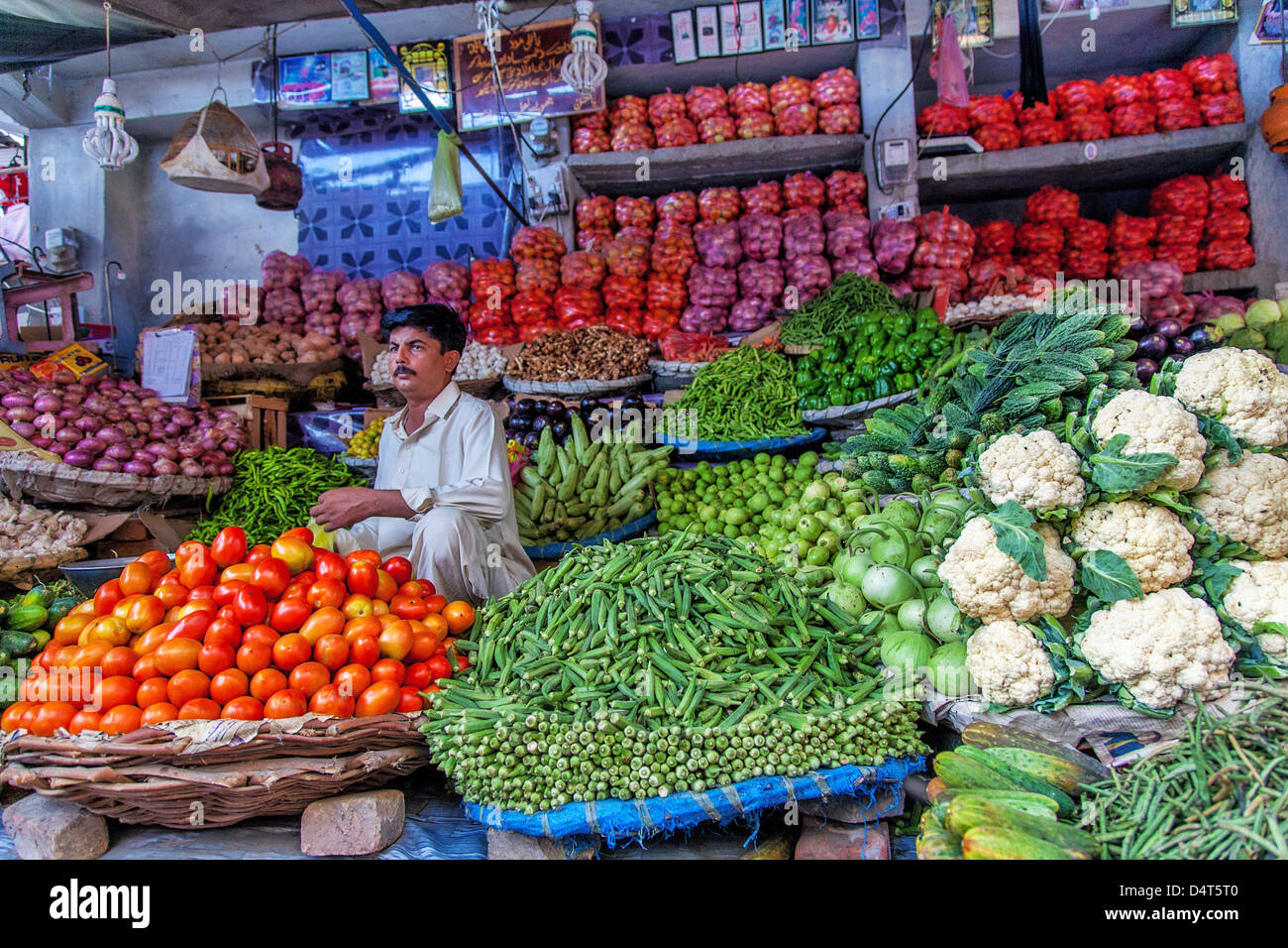 Rawalpindi Bazar (marché) Banque D'Images