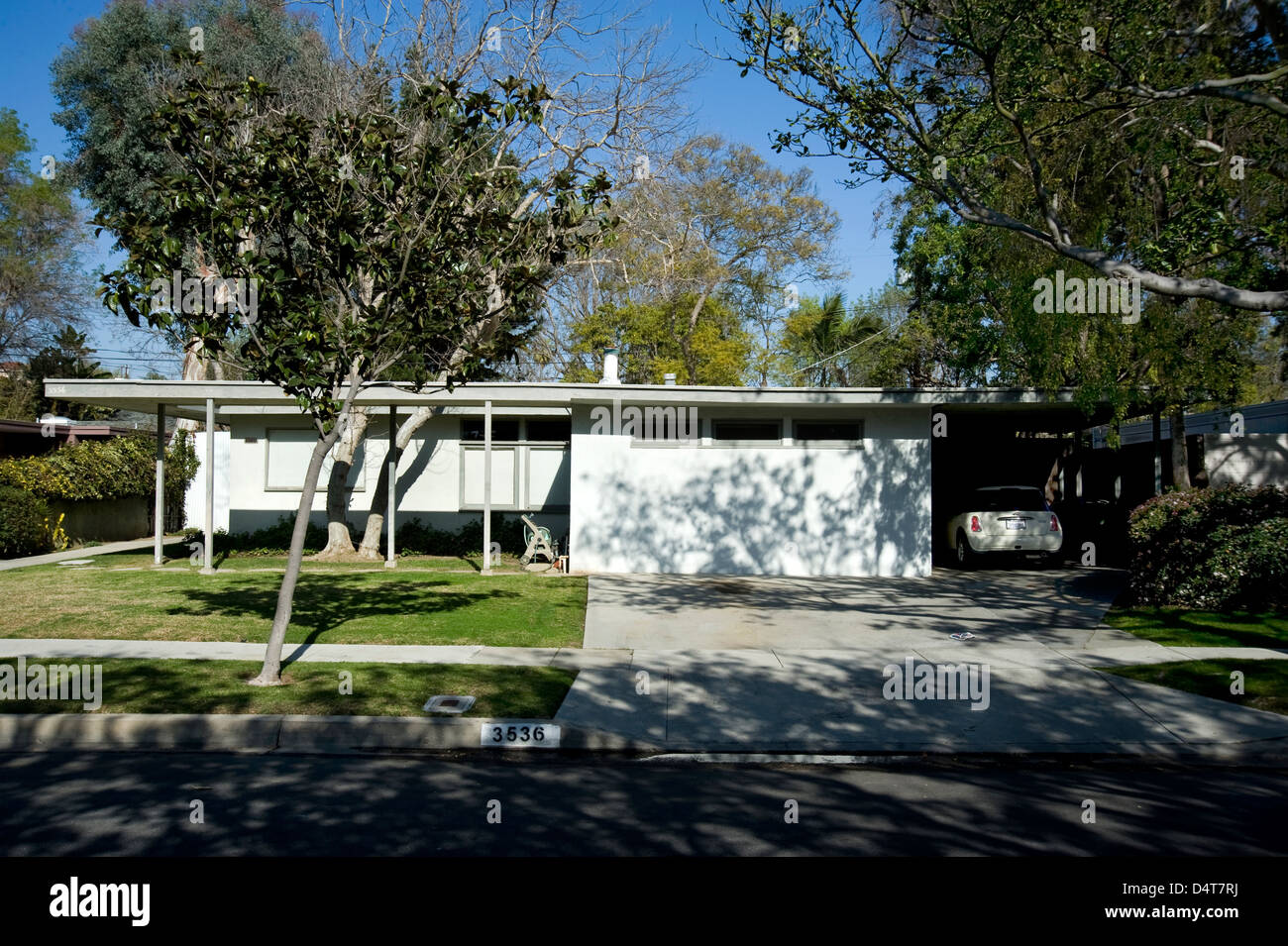 Maison de l'étude de cas des années 1960, le milieu du siècle, l'architecture moderne dans l'Ouest de Los Angeles Banque D'Images