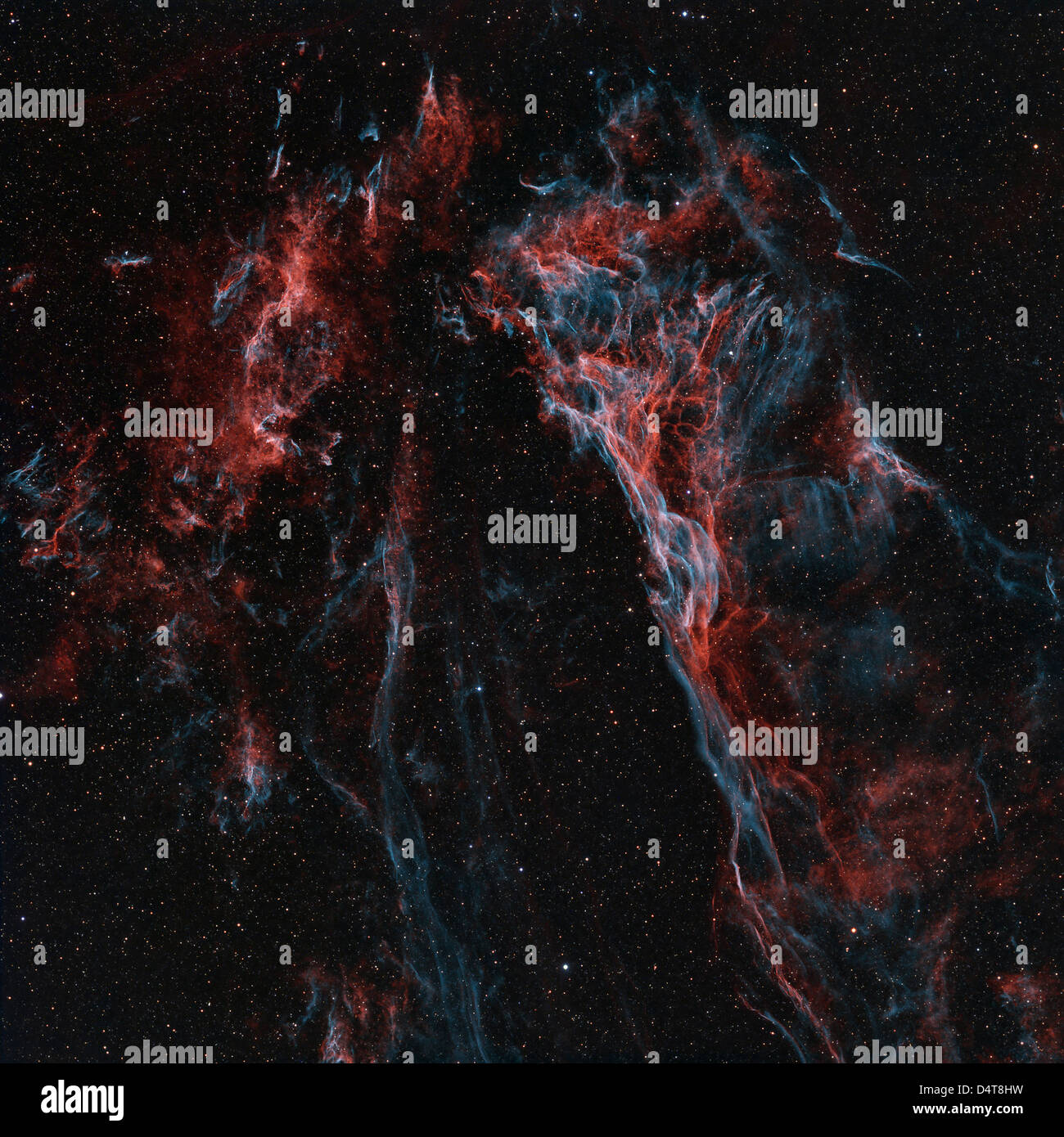 La Pickering Wisp triangulaire, une supernova dans la grande constellation du Cygne. Banque D'Images