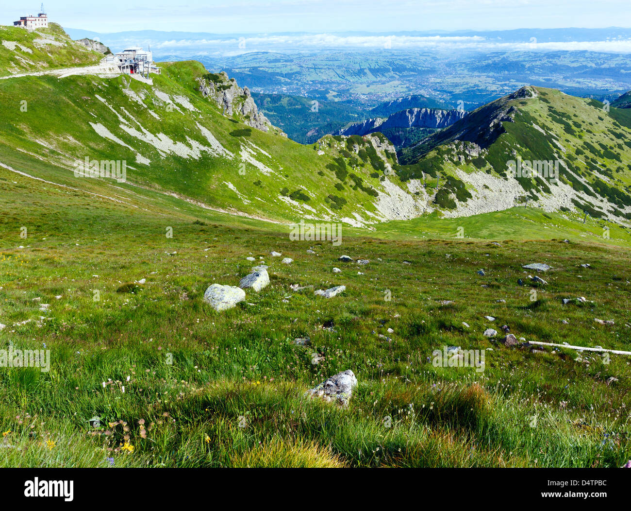 Montagnes Tatras, Pologne, vue depuis le mont Kasprowy Wierch haut de la station de relevage câble Banque D'Images