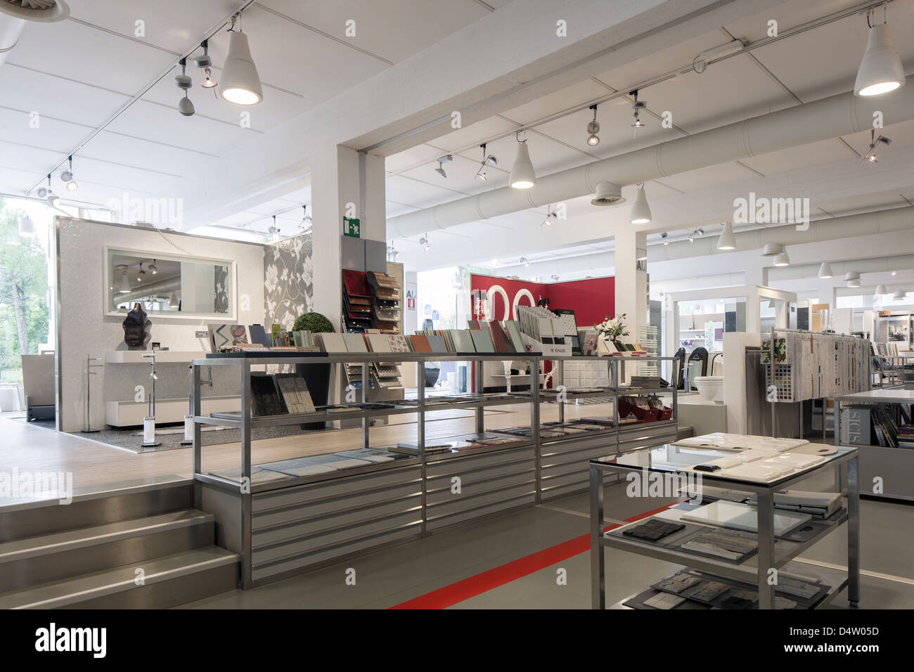 Accueil showroom mobilier le store en Italie Banque D'Images