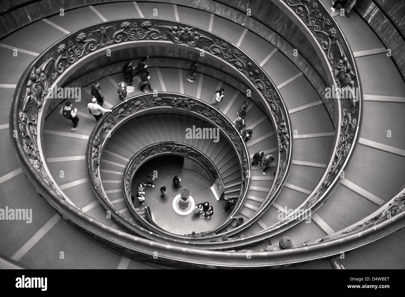 Escalier à quitter pour les Musées du Vatican, Rome, Italie Banque D'Images