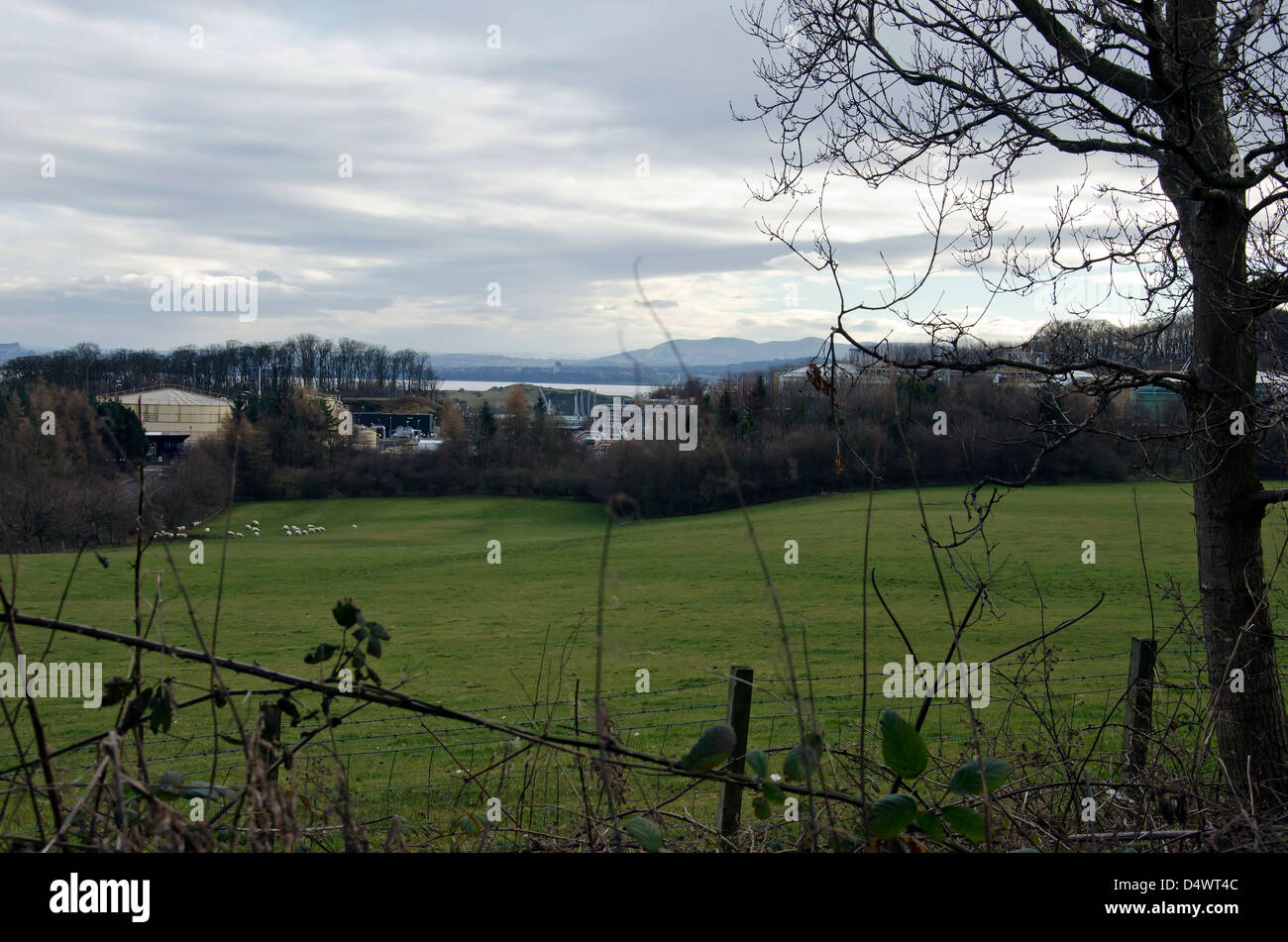 Le Mossmorran Installation d'éthylène dans le Fife, en Écosse. Banque D'Images