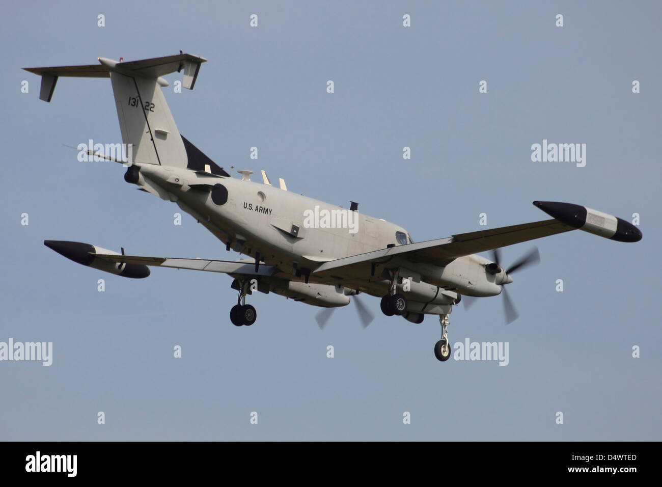 L'ARMÉE AMÉRICAINE RC-12X Garde-corps aéronefs SIGINT, la mise à niveau la plus récente de la série garde-corps. Banque D'Images