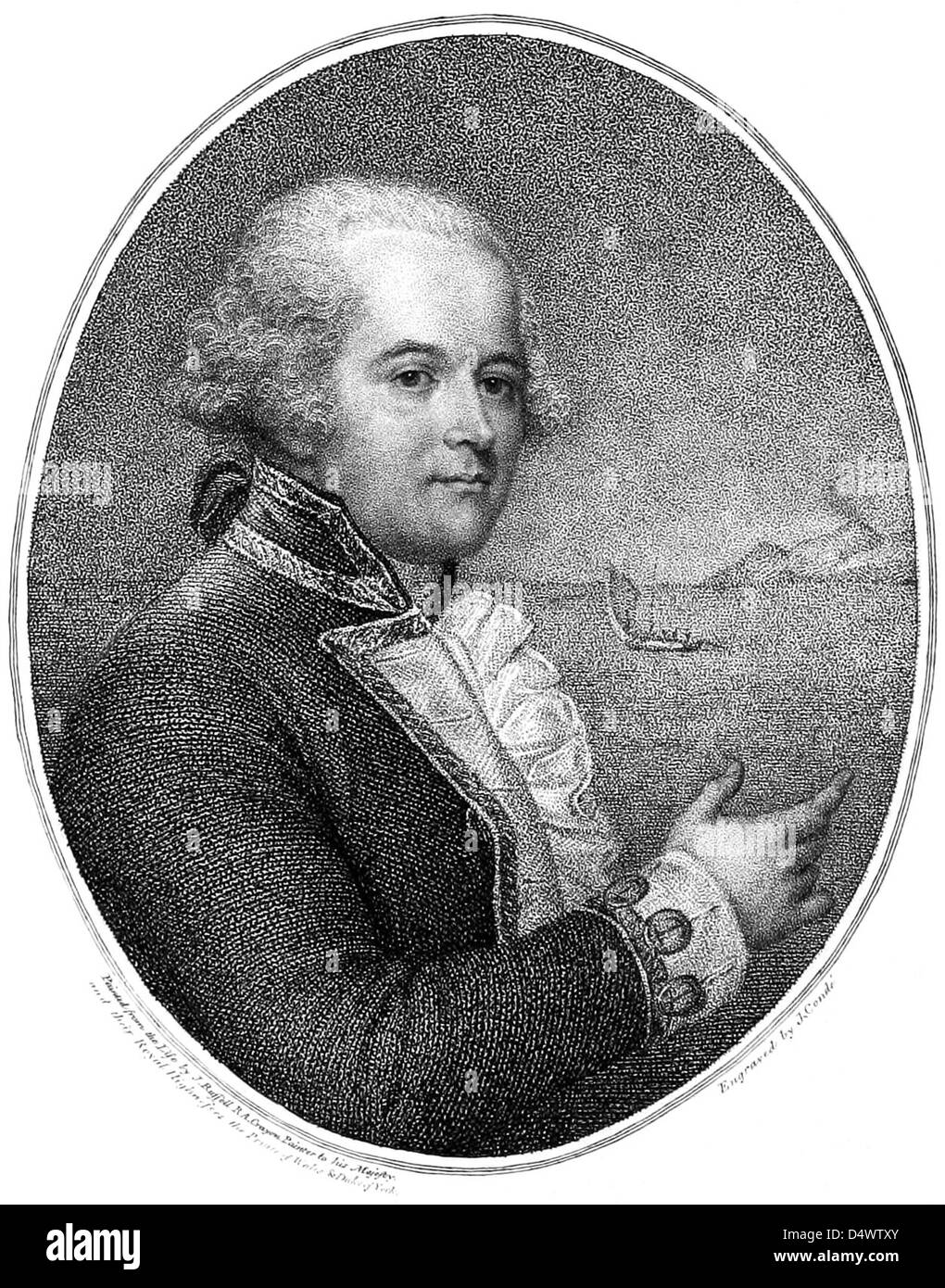 WILLIAM Bligh (1754-1817) officier de la Royal Navy et Gouverneur de la Nouvelle Galles du Sud Banque D'Images