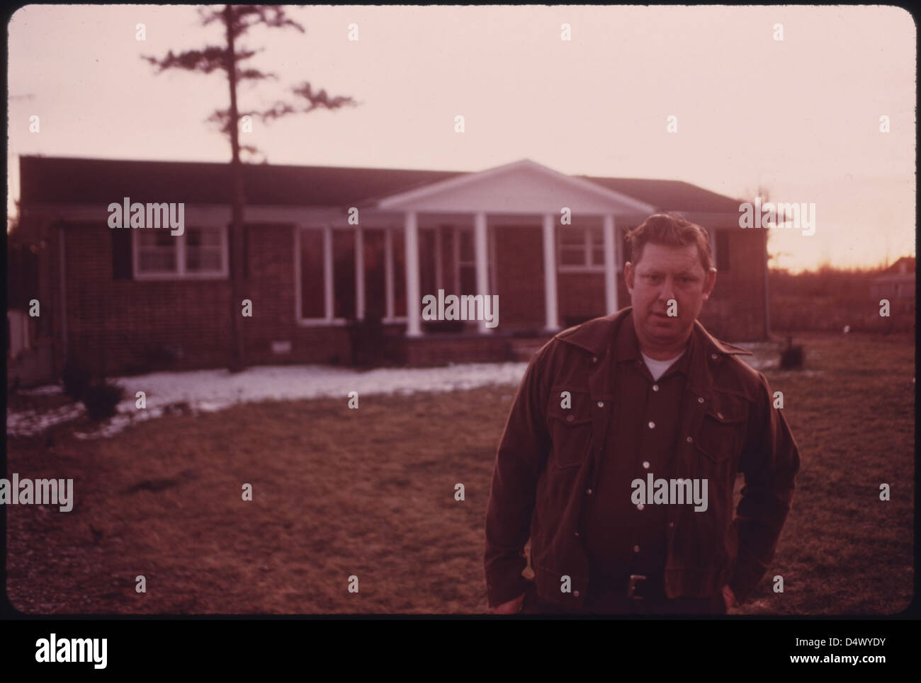 Wayne Gipson, 39 ans, vit dans cette maison que lui et sa femme construit près de Gruetli, Texas, dans le comté de Grundy, près de Chattanooga 12/1974 Banque D'Images