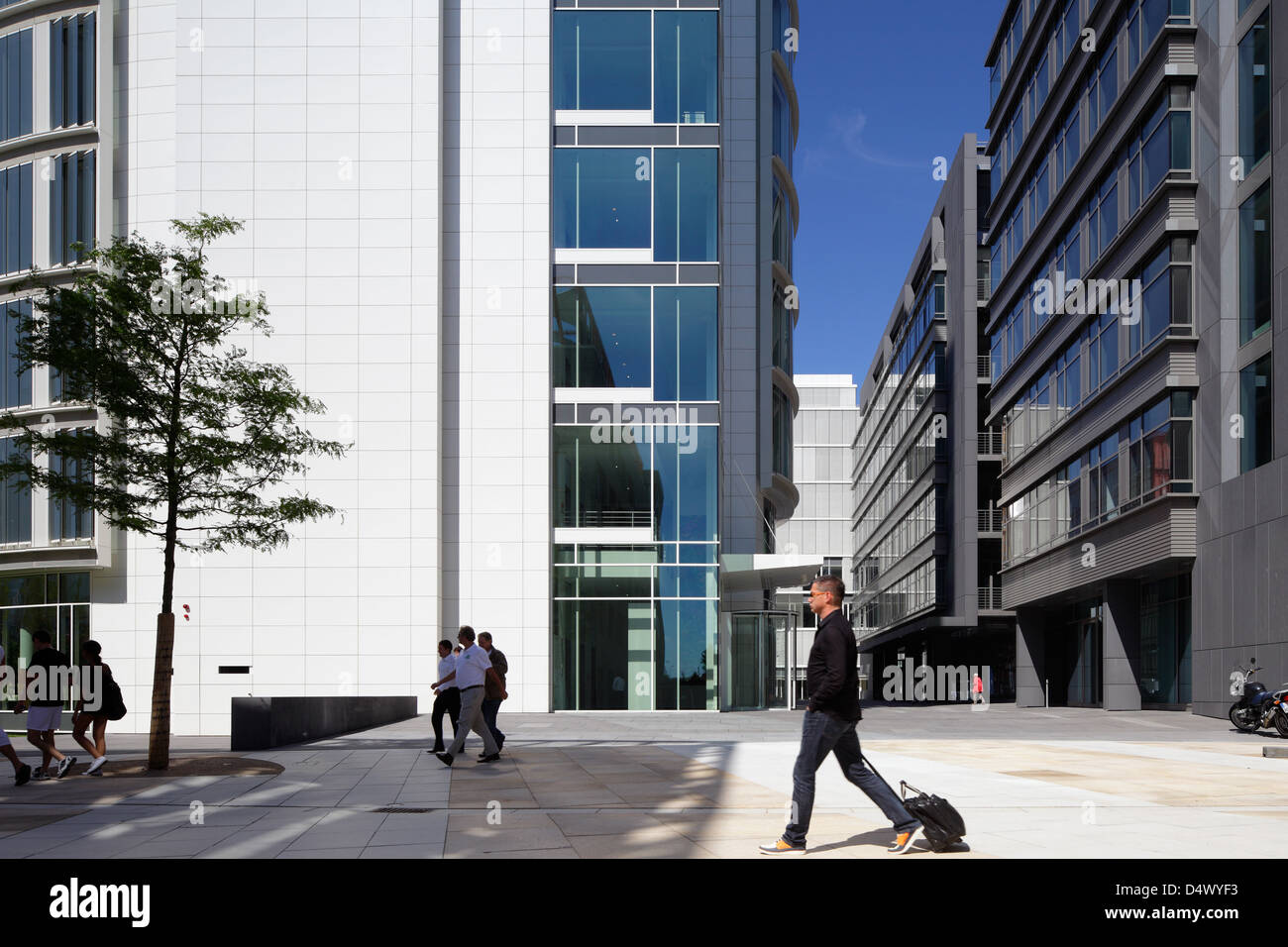 Hambourg, Allemagne, de bâtiments en Geschaeftsgebaeuden HafenCity Banque D'Images