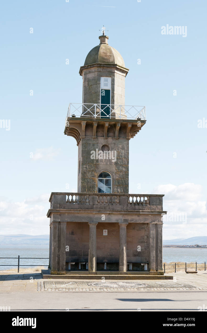 - Fleetwood Lancashire, Angleterre avec le vieux phare tower Banque D'Images