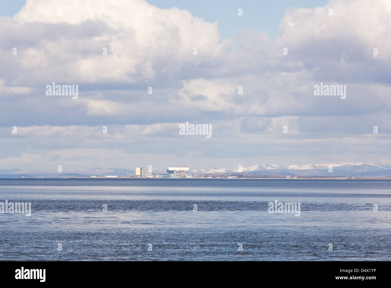 - Fleetwood Lancashire, Angleterre à la recherche de la baie jusqu'à la centrale électrique et Heysham Banque D'Images