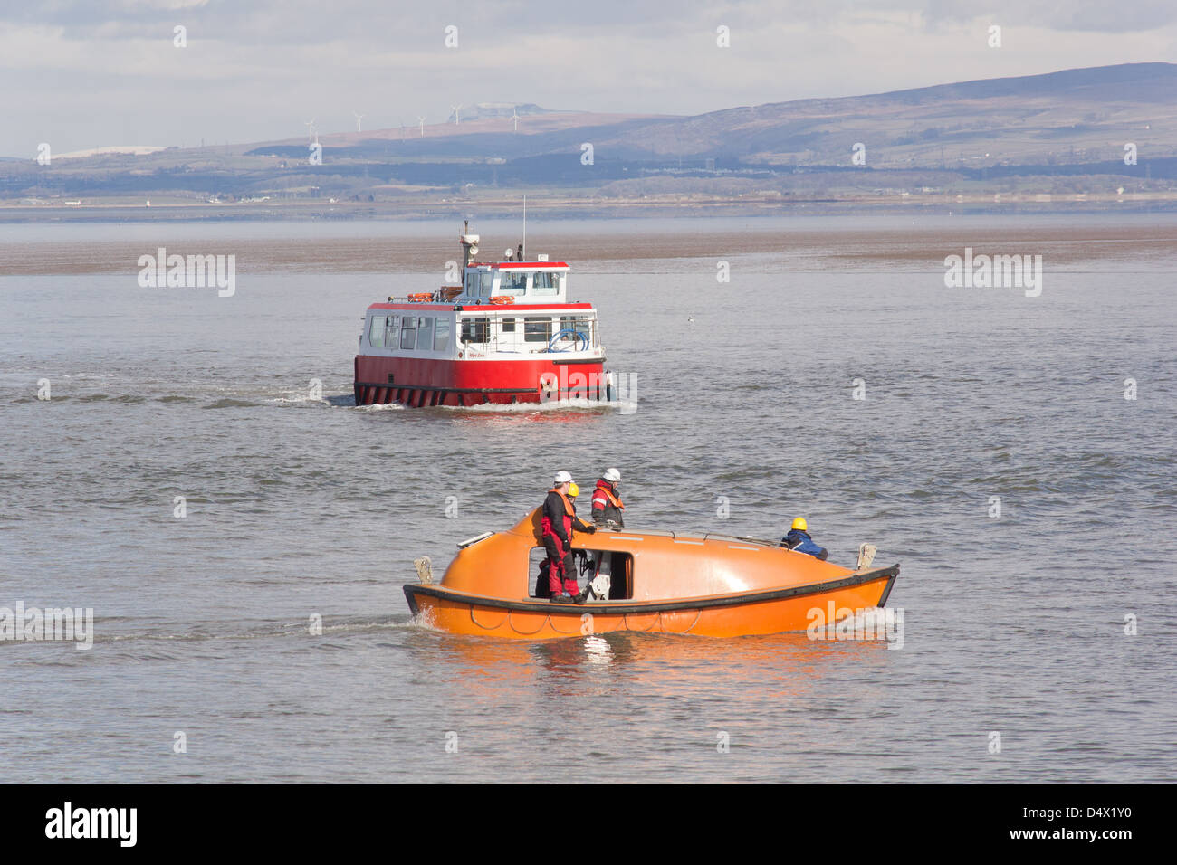 - Fleetwood Lancashire, Angleterre avec le Knott fin voile ferry Banque D'Images