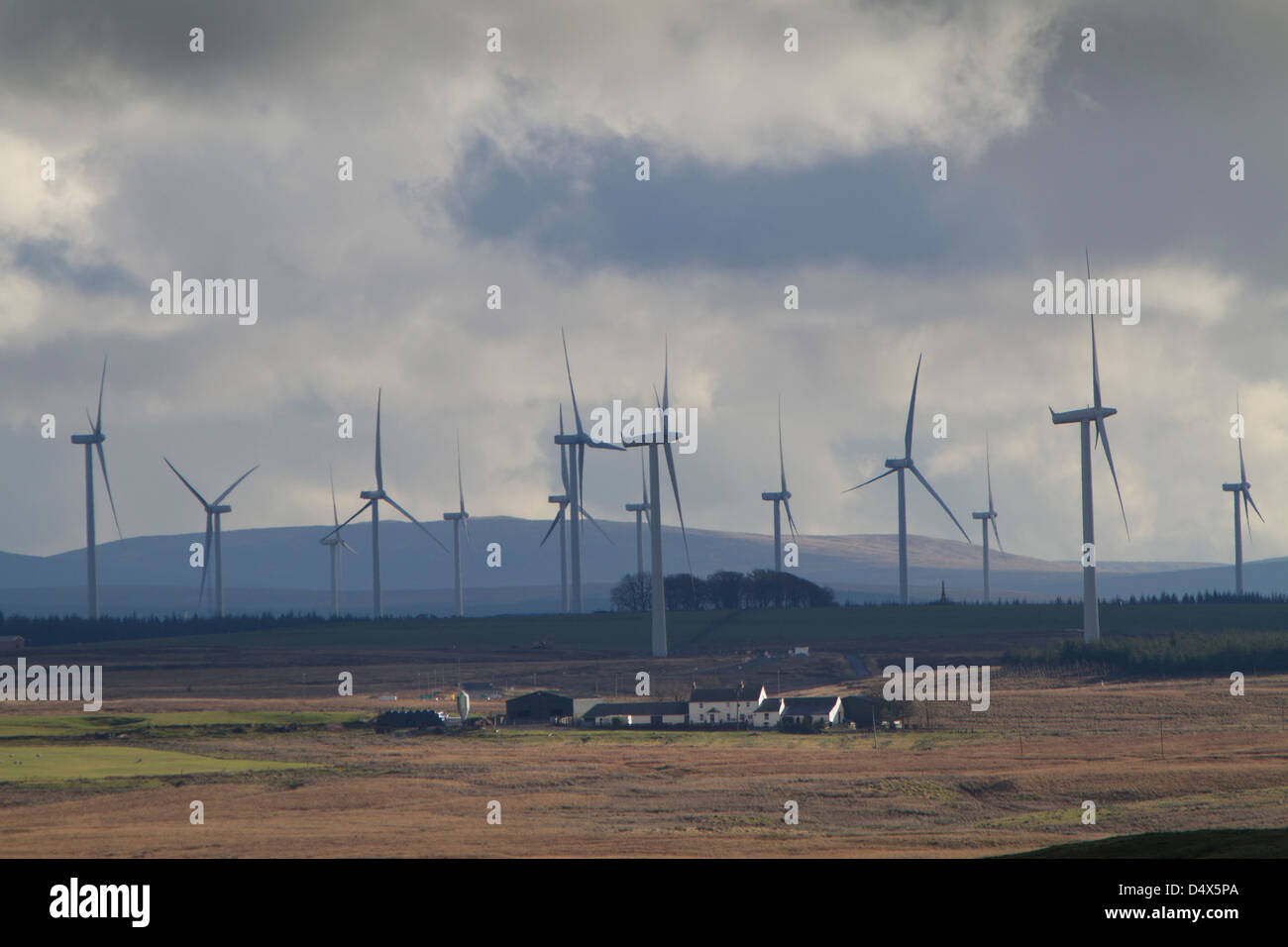 Une vue de la ferme éolienne de Whitelee ScottishPower, East Renfrewshire. Banque D'Images