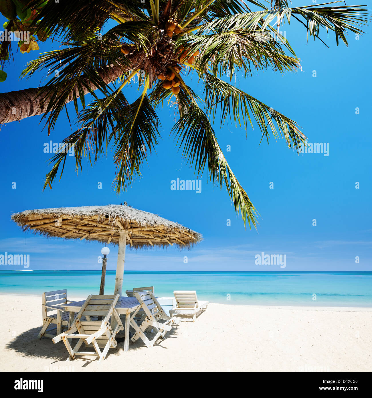 Tropical Beach. La composition carrée. Banque D'Images Tropical Beach. La composition carrée. Banque D'Images