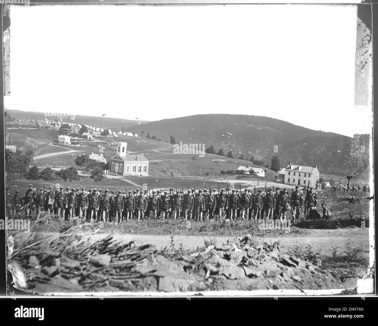 Maryland Heights à Harpers Ferry. Le Capt (Otis, 22e Compagnie d'infanterie de New York). Banque D'Images